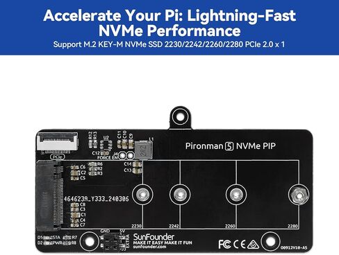 حافظة Pironman 5 Mini PC + ميكروفون USB 2.0 صغير لـ Raspberry Pi 5 in Kuwait