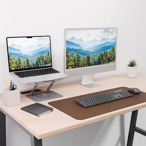 حامل كمبيوتر محمول من الفولاذ قابل للتعديل مقاس 10 × 8.7 بوصة من Staples TECH، فضي in Kuwait