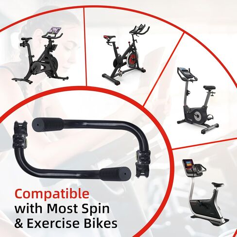 Handlebar Extender for Indoor Exercise Bike - Adjustable Handlebar Riser with Non-Slip Grip for Upright Riding, 1"-1.26" Universal Adapter, Fits Schwinn MERACH YOSUDA Pooboo Spin Bike in Saudi Arabia