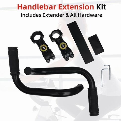 Handlebar Extender for Indoor Exercise Bike - Adjustable Handlebar Riser with Non-Slip Grip for Upright Riding, 1"-1.26" Universal Adapter, Fits Schwinn MERACH YOSUDA Pooboo Spin Bike in Saudi Arabia
