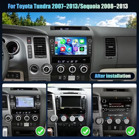 راديو ستيريو للسيارة SIXTOP 4+64G يعمل بنظام Android لسيارة Toyota Tundra 2007–2013 سيكويا 2008–2013 لاسلكي Apple Carplay Android Auto شاشة لمس 9 بوصة بلوتوث 5.0 GPS WiFi FM EQ SWC+ AHD كاميرا خلفية in Kuwait