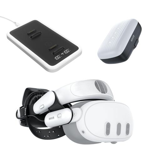 حزام رأس بطارية AMVR BS1 + قاعدة شحن CD1 + حزمة بطارية BP1 متوافقة مع Meta Quest 3s/Quest 3 in Kuwait