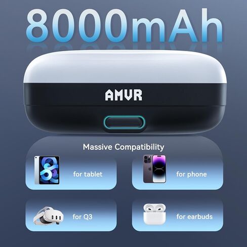 حزام رأس بطارية AMVR BS1 + قاعدة شحن CD1 + حزمة بطارية BP1 متوافقة مع Meta Quest 3s/Quest 3 in Kuwait