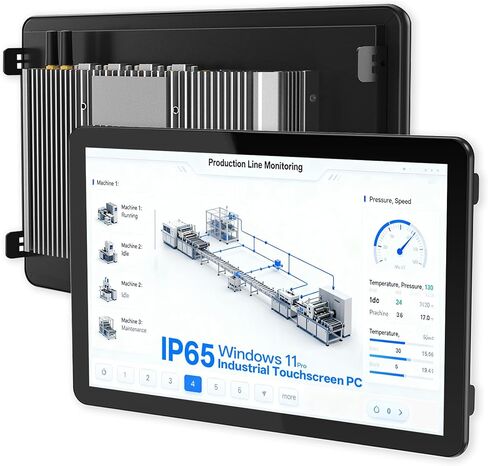 15.6" Embedded Industrial Touchscreen Panel PC-Fanless,Windows 11 Pro All-in-One Computer,IP65 Front Panel,1080P 16:9 Touch Monitor,HDMI/LAN/COM/USB/GPIO,for Automation(I5 12th Gen,8G+512G) in Saudi Arabia