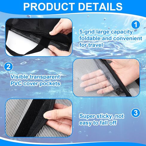 2 Pack 4 Pocket Lure Bag 29.1" x 14.2" Fishing Big Bait Bag Trolling Roll up Tackle Wrap Storage Organizer with Clear PVC Protective Cover for Lures, Bait, Terminal Tackle in Saudi Arabia