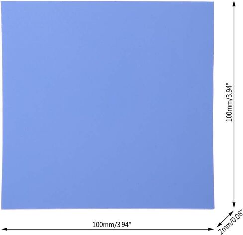 وسادة حرارية لوحدة المعالجة المركزية 100 × 100 × 2 مم، وحدة تبريد تبريد من السيليكون الموصل لأجهزة الكمبيوتر المحمول // GPU/SSD دبوس تثبيت على الكمبيوتر وحدة المعالجة المركزية، مشعاع تبريد الذاكرة، تبديد حرارة القرص الصلب، دفع مروحة الحرارة in Kuwait