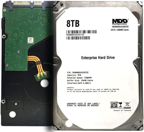 MDD 8 تيرابايت 7200 دورة في الدقيقة 256 ميجابايت كاش SATA 6.0 جيجابايت/ثانية 3.5 بوصة محرك الأقراص الصلبة الداخلي للمؤسسات (متجدد) in Saudi Arabia