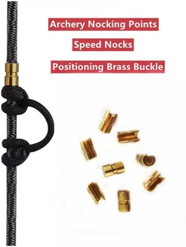 ZOEKO Bow String Nocking Points Bowstring Brass Nock Point Archery Accessories, Speed Nocks for Recurve and Compound Bow (8 Pieces) in Saudi Arabia