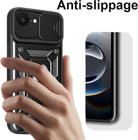 for iPhone 16E Case 2025 with [2 Pack] Tempered Glass Screen Protector, for iPhone 16e [Military-Grade] Protective Armor，Lens Protects Magnetic Kickstand Holder Case in Saudi Arabia