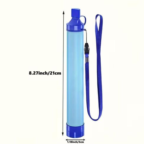 Portable Water Filter Straw, Lightweight Durable Personal Water Filtration for Emergency Preparedness, Camping, Hiking, Backpacking, 2-Pack in Saudi Arabia