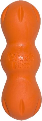 WEST PAW Zogoflex Rumpus Dog Chew Toy – Floatable Toy for Dogs, Aggressive Chewers – Puppy Chewing Toys for Catch, Fetch – Recyclable, Dishwasher-Safe, Small 5.25", Aqua Blue in Saudi Arabia