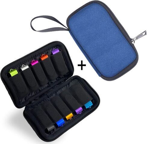 JBOS 2-Pack Flash Drive Storage Bags Black & Blue Portable Holders and Electronic Accessories Organizers for Thumb Drives and Small Gadgets in Saudi Arabia