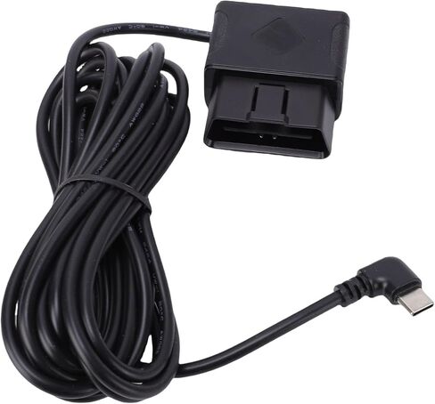 Generic Dash Cam Hardwire Kit, OBD Power Cable 11.5ft USB Type C Adapter with Digital Display Low Voltage Protecting 24h Parking Mode, for GPS Dashcams in Car DVRs in Saudi Arabia