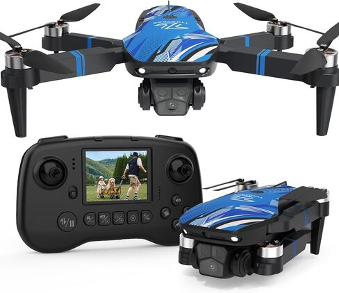 TTROARDS Drone with 4k Camera for Adults, Drone with LCD Screen 2.8 Inch, 32G SD Card, Professional Brushless Motor 270° Obstacle Avoidance, Foldable Remote Control Mini Quadcopter for Beginners in Saudi Arabia