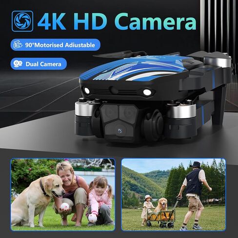 TTROARDS Drone with 4k Camera for Adults, Drone with LCD Screen 2.8 Inch, 32G SD Card, Professional Brushless Motor 270° Obstacle Avoidance, Foldable Remote Control Mini Quadcopter for Beginners in Saudi Arabia