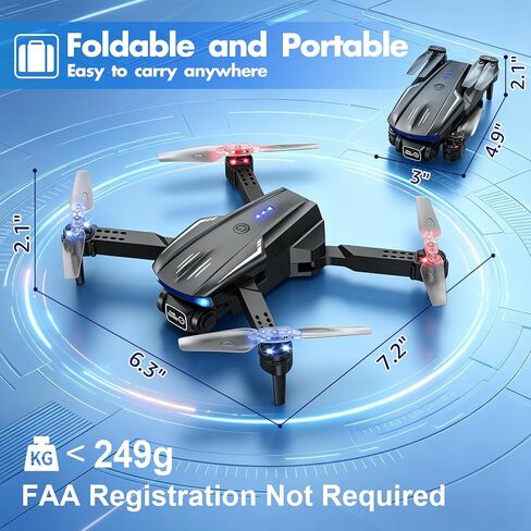 Foldable Drone with 1080P HD Camera for Kids and Adults, RC Quadcopter for Beginners with One Key Take Off/Land, Gesture Selfie, 3D Flips, Ideal Toy Gift in Saudi Arabia