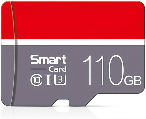 110GB MicroSD Card with Adapter, A1, C10, U1, 150MB/s Read for Smartphone, Tablet, Gaming, Full HD Video, Gray in Saudi Arabia
