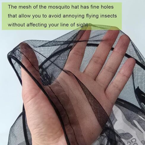 Mosquito Net Hat Adjustable Beekeeper Hat Lightweight & Foldable Bug Head Net for Outdoor Hiking Camping UV Protection Polyester Mesh for Men & Women Grey in Saudi Arabia