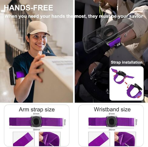 Running Phone Holder,Fits Armband&Wristband,Upgraded N52 Magnetic with Telescopic Anti-Drop Lanyard,360° Rotatable,Universal for iPhone,Samsung&All Android Phones in Kuwait
