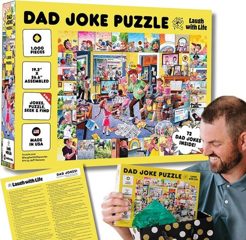 Halloween Joke Puzzle – 1000-pc Funny Halloween Puzzle for Adults, Spooky Holiday-Themed Gift, Scary Game Night Activity, Cool Puzzles & Unique Horror Gifts Collectible, 19" x 26" in Saudi Arabia