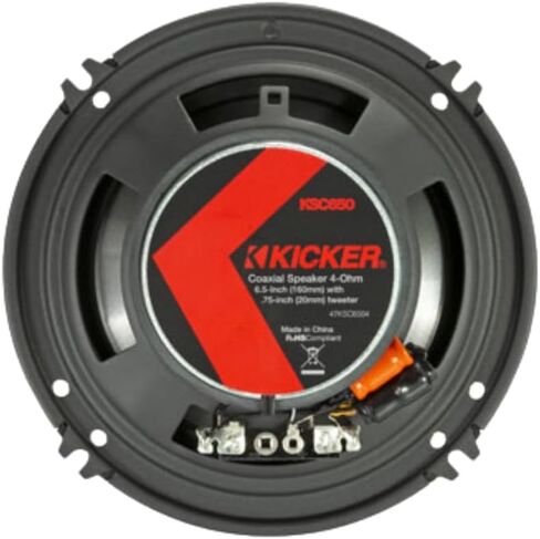 KICKER KS-Series 51KSC4604 4x6 Coaxial Speakers and 51KSC6504 6.5" Coaxial Speakers - High Power Handling, Polypropylene Woofer, Tough Rubber Surrounds in Saudi Arabia