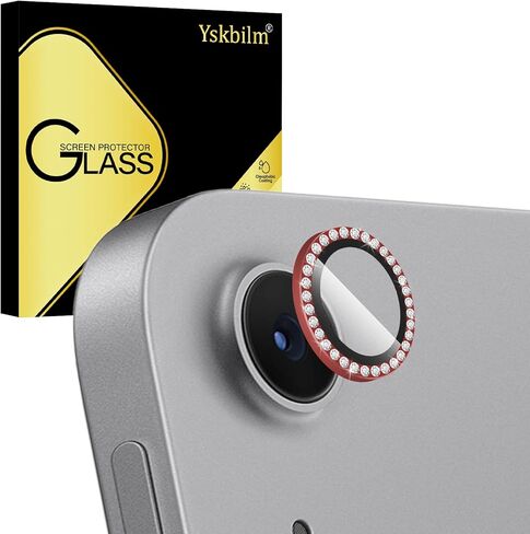 عبوتان متوافقتان مع iPad Air 13 و11 بوصة (M3 2025 & M2 2024) حلقة معدنية لامعة لعدسة الكاميرا، متوافقة مع iPad 11th Gen A16 / Mini 7 / Mini 6 / Air 2020/2022 / الجيل العاشر - أحمر in Kuwait