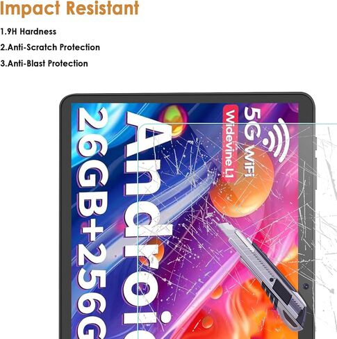 Hianjoo 2-Pack Screen Protector Compatible with Suicoey P30 / Relndoo P30 10" Tablet, Tempered Glass [HD Clarity] [9 Hardness] [Anti-Scratch] [Easy Installation] in Saudi Arabia