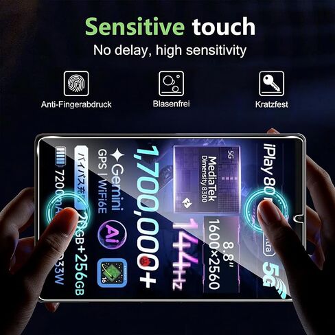 for Alldocube iPlay 80 Mini Ultra Screen Protector,9H Hardness, Anti-Scratch, Tempered Glass flim, Case Friendly,Anti-Scratch,(2PACK) in Saudi Arabia