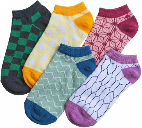 Groydbna Adult Kids Socks 5 Pairs Anime Cosplay Casual Cotton Anklet Socks in Saudi Arabia