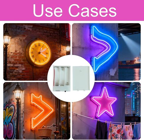 TSUYA 5 Pcs Portable USB Battery Pack for 4.5V LED Neon Signs, Cordless Power Supply Converter with ON/Off Switch, Universal for Indoor Outdoor LED Strip Fairy Lights for Parties (White, 5 Pcs) in Kuwait