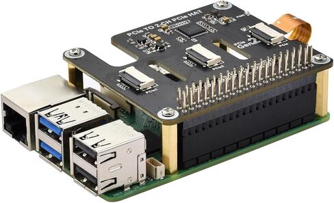 وحدة توسيع قبعة PCIe مزدوجة قابلة للتكديس وموصلات 2CH ووحدة كابل شريط 16 دبوس تركيب قبعة PCIe in Kuwait
