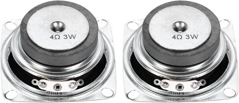 2 Pcs 3W 4 Ohm Small Speakers Metal Shell Square Outside Micro Magnet Speaker for Mini Speakers DVD EVD Multimedia Mobile Portable Advertising Machine in Saudi Arabia