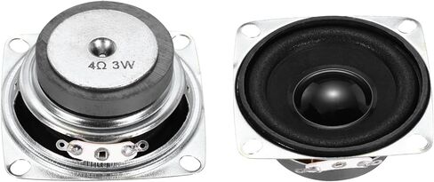 2 Pcs 3W 4 Ohm Small Speakers Metal Shell Square Outside Micro Magnet Speaker for Mini Speakers DVD EVD Multimedia Mobile Portable Advertising Machine in Saudi Arabia