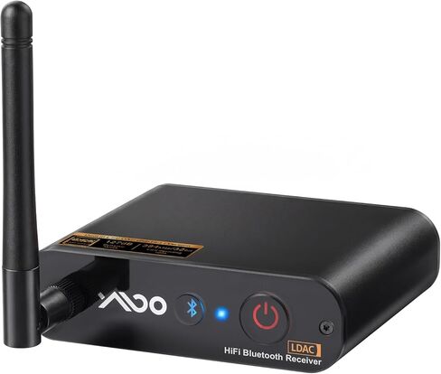 جهاز استقبال YMOO DS200Plus بلوتوث 5.3، محول صوت لاسلكي HiFi مع LDAC، Audiophile DAC، aptX HD وزمن انتقال منخفض، مدى طويل، مخرج RCA محوري بصري لجهاز استقبال ستيريو/AV المنزلي in Kuwait