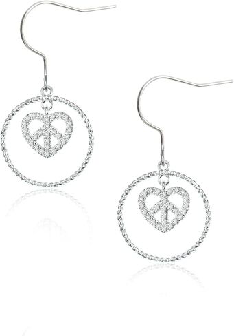 TGNEL Titanium Earrings Heart Drop Dangle Earrings for Women, Trendy Love Dangling Earrings Hypoallergenic for Sensitive Ears in Saudi Arabia