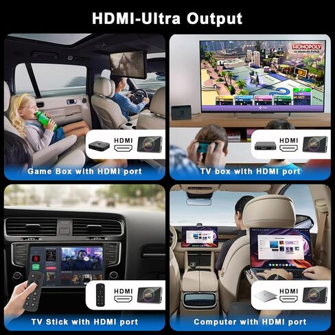 4 في 1 Ai Box Carplay 2026 محول CarPlay اللاسلكي 4K HDMI إلى التلفزيون/الكمبيوتر الشخصي/السيارة، شاشة تقسيم WiFi مزدوجة 5G، التوصيل والتشغيل لسيارات OEM السلكية CarPlay/Android Auto Car in Kuwait