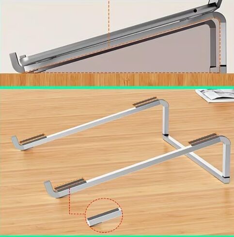 Foldable Portable Laptop Stand with Non-Slip Design & Ventilation, Ergonomic Holder Compatible with MacBook, Notebook, ASUS, Acer, 10-17 Inch Laptops, for Office, Home, Travel, Professionals in Saudi Arabia