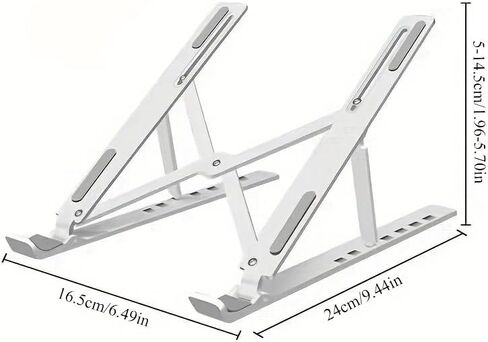 Foldable Laptop Stand Holder Portable Notebook Plastics Support Base Adjustable Riser Cooling Bracket Laptop Accessories in Saudi Arabia