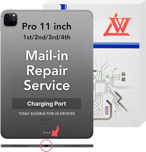 LW Mail-in Repair Service with Charging Port Replacement for iPad Pro 12.9-inch 3rd/4th USB Charging Port Full Assembly Flex Cable Replacement (Pro-Repair Service, Not Parts) in Saudi Arabia