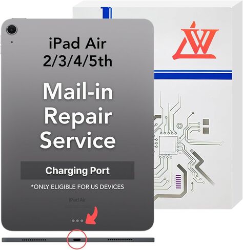 LW Mail-in Repair Service with Charging Port Replacement for iPad Pro 12.9-inch 3rd/4th USB Charging Port Full Assembly Flex Cable Replacement (Pro-Repair Service, Not Parts) in Saudi Arabia