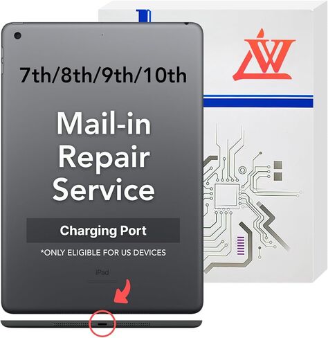LW Mail-in Repair Service with Charging Port Replacement for iPad Pro 12.9-inch 3rd/4th USB Charging Port Full Assembly Flex Cable Replacement (Pro-Repair Service, Not Parts) in Saudi Arabia