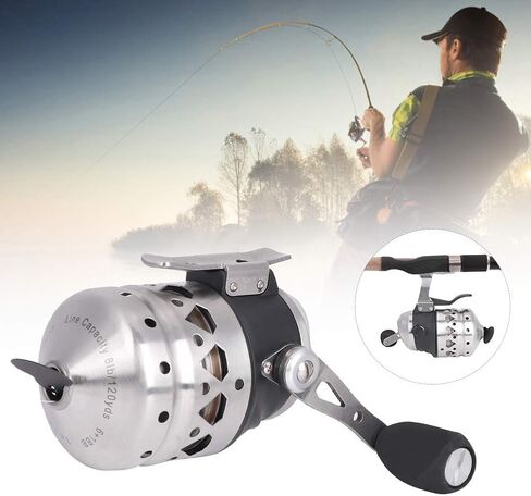 Fishing Reel, Archery Spincast, Ambidextrous, Stainless Steel, 15LB/55YDS, 3.6:1 Gear Ratio, 8 Pounds Drag, SC35/SP35 Option in Saudi Arabia