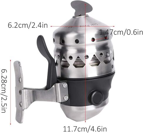 Fishing Reel, Archery Spincast, Ambidextrous, Stainless Steel, 15LB/55YDS, 3.6:1 Gear Ratio, 8 Pounds Drag, SC35/SP35 Option in Saudi Arabia