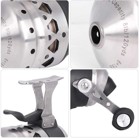 Fishing Reel, Archery Spincast, Ambidextrous, Stainless Steel, 15LB/55YDS, 3.6:1 Gear Ratio, 8 Pounds Drag, SC35/SP35 Option in Saudi Arabia