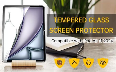 Compatible with iPad screen protector for 11th Gen A16 2025 Model [11-inch] / 10th Gen 2022 Model [10.9-inch], glass film, tempered glass, protector, case [2-pack] in Saudi Arabia