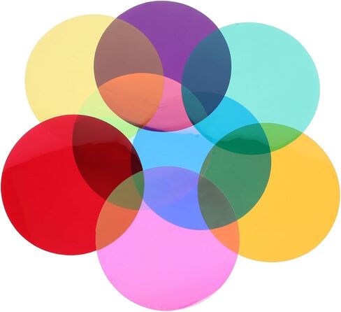 8Pcs Self-Adhesive Colored Light Gel Filters 3.93In Warm Led Diffusion Film Sheets for Home Lighting Photo Studio Stage Ambiance in Saudi Arabia