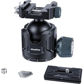 حامل ثلاثي القوائم برأس كروي بانورامي 360 درجة، مناسب لكاميرات DSLR، متوافق مع معايير Arca Swiss وPicatinny، لتلبية احتياجات الصيد والتصوير الفوتوغرافي. (الحجم: 54 مم) in Kuwait
