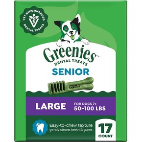GREENIES Aging Care Regular Natural Dog Dental Care Chews Oral Health Dog Treats, 27 oz. Pack (27 Treats) in Kuwait