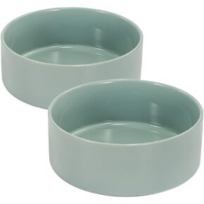 SPUNKYJUNKY 60 OZ Ceramic Dog and Cat Bowl, Modern Cute Weighted Food Water Bowl for Replacement Morandi Green (1 Pack) in Kuwait