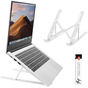 Portable Laptop Stand, Ergonomic Laptop Mount Support, Detachable Laptop Riser Notebook Holder Compatible with MacBook, Dell, Lenovo More 10-15.6" Laptops, Silver in Saudi Arabia